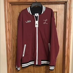 LRG Men's Maroon Bomber Jacket